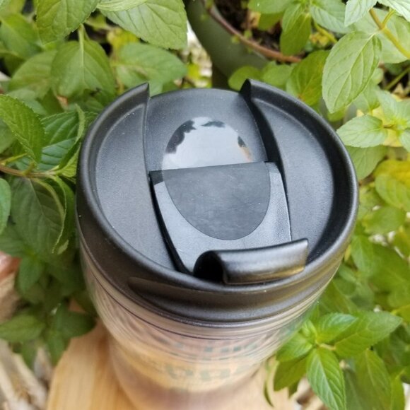 Starbucks Travel Mug 2006 Burlap Guatemala Coffee Bean Bag Cup Design 16 Oz - Picture 4 of 9